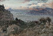 Albert Hertel Mediterrane Kustenlandschaft oil painting reproduction